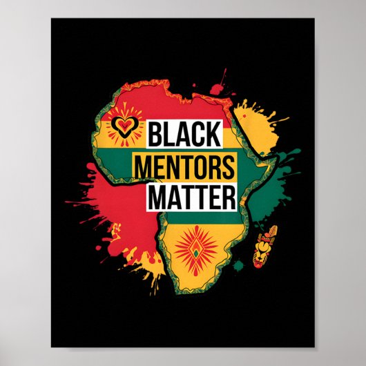 Black History Month Mentoren Probleem Afrika Ameri Poster (Voorkant)
