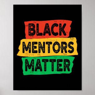 Black History Month Mentoren Probleem Afro-Amerika Poster