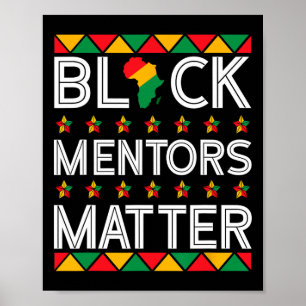 Black History Month Mentoren Probleem Afro-Amerika Poster