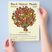 Black History Month, mooie vrouw retro Flyer (Hand)