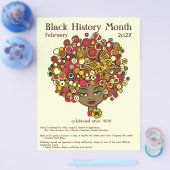 Black History Month, mooie vrouw retro Flyer (Enkel)