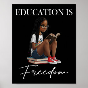 Black History Month Onderwijs Is Vrijheid Boeken B Poster