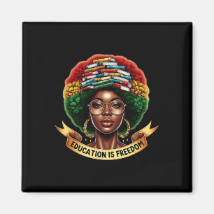 Black History Month Onderwijs Is Vrijheid Geletter Magneet