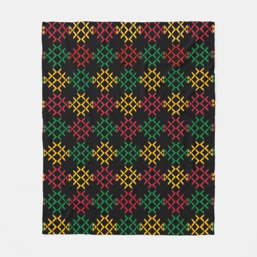 Black History Month Pattern  Fleece Deken (Voorkant)
