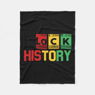 Black History Month Periodic Element Table Afrikaa Fleece Deken