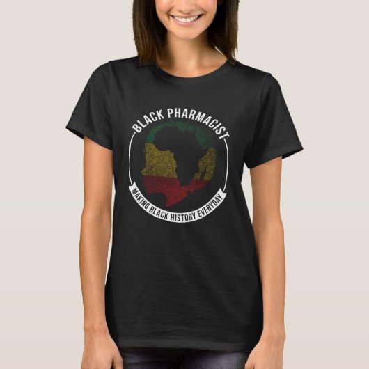 Black History Month Pharmacist Flag African Americ T-shirt (Voorkant)