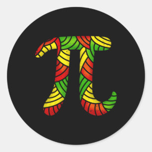 Black History Month Pi Day Wiskunde Lover Teacher Ronde Sticker