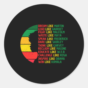 Black History Month Positieve Gezegden 1 Ronde Sticker
