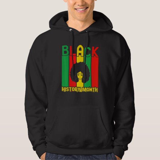 Black History Month Pride Distressed Melanin Ameri Hoodie (Voorkant)