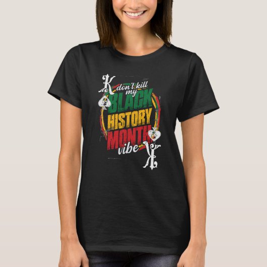 Black History Month Proud Black Poker Player Appar T-shirt (Voorkant)
