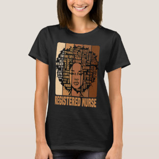 Black History Month Registered Nurse Afro African T-shirt