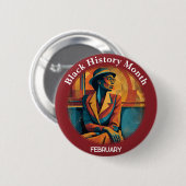 Black History Month Rosa Parks Pinback Button (Voorkant /achterkant)