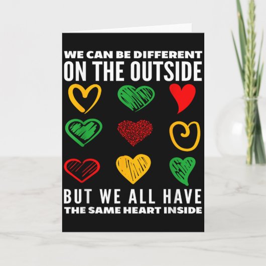 Black History Month Same Heart Inside Kaart (Voorkant)