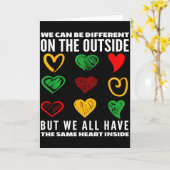 Black History Month Same Heart Inside Kaart (Gele Bloem)