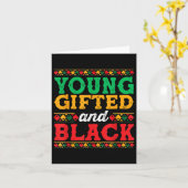 Black History Month Shirt Young Gifted en Black J Kaart (Gele Bloem)