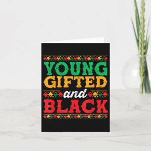 Black History Month Shirt Young Gifted en Black J Kaart