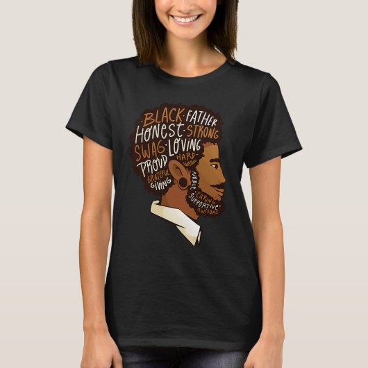 Black History Month Strong Father Proud DNA Roots  T-shirt (Voorkant)