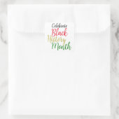 Black History Month Vierkante Sticker (Tas)