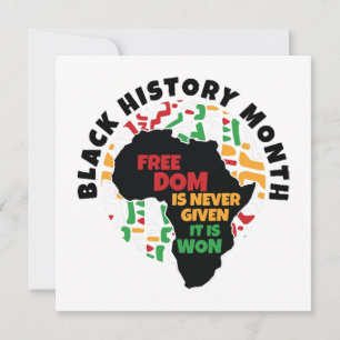 Black History Month Vrijheid wordt nooit gegeven, Kaart