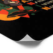 Black History Month Zwarte Koningin Onderwijs Vrou Poster (Hoek)