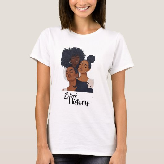 Black History Moth Melanin Queens T-Shirt (Devant)