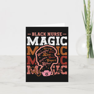 Black History Nurse Magic Afro Girl Melanin Nursin Kaart