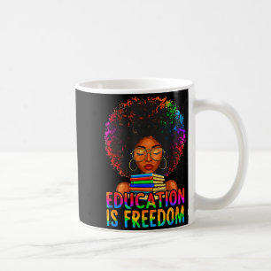 Black History Onderwijs Is Vrijheid Boeken Leraar Koffiemok