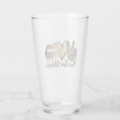 Black History Peace Love Melanin Glass Cup Glas (Achterkant)
