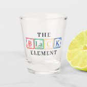 Black History Periodic Table Element Juneteenth Shot Glas (Voorkant)