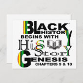 Black History Post Kaart (Voorkant / Achterkant)