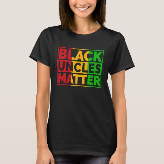 Black History Pride Retro Black Uncles Matter T-shirt (Voorkant)