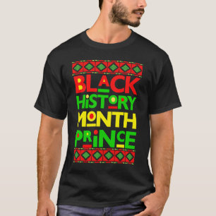 Black History Prince Melanin Boy Son Bruh Brown Sk T-shirt