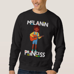 Black History Princess Melanin Guitar School Funny Trui