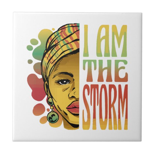 Black History Storm Tegeltje (Voorkant)