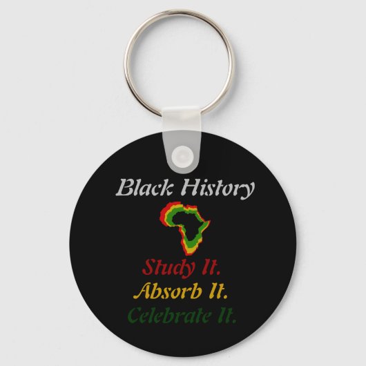 "Black History - Study/Absorb/Celebrate" Sleutelhanger (Voorkant)