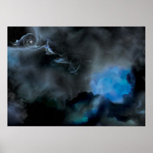 Black Hole & Companion Star Poster