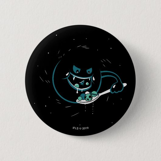 Black Hole Devours Ronde Button 5,7 Cm (Voorkant)