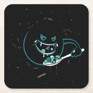 Black Hole Devours Vierkante Kartonnen Onderzetter