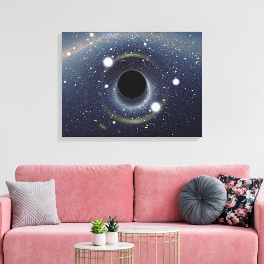 Black Hole Einstein Ring NASA Canvas Afdruk (Insitu (Woonkamer))