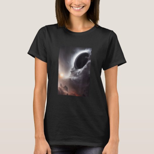Black Hole In A Galaxy Universe Space Science T-shirt (Voorkant)