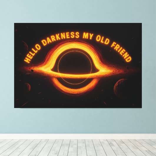 Black Hole Interstellar Conversation Canvas Afdruk (Insitu (Houten vloer))