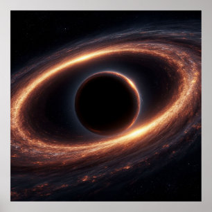 Black Hole Ringged beroemd gemaakt door Glowing Co Poster