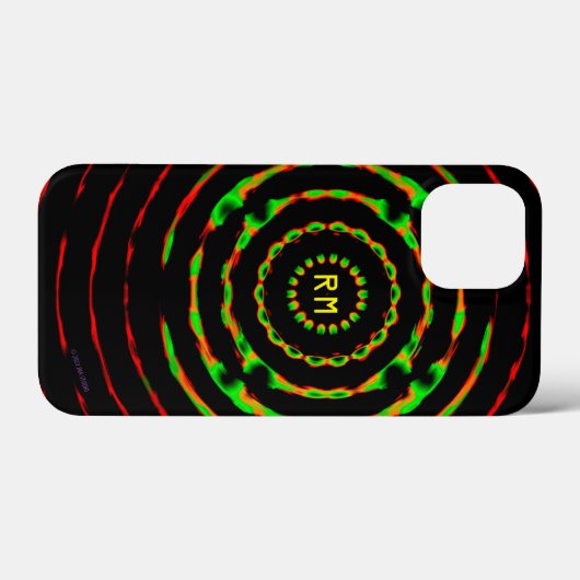 Black Hole Sun Monogrammed iPhone/iPad case (Achterkant (horizontaal))