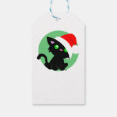 Black Holiday Kat Gift Labels Cadeaulabel (Achterkant)