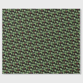 Black Holly Christmas Cadeaupapier (Vlak)