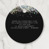 Black Holographic Glitter Business - Dank u Label (Achterkant)