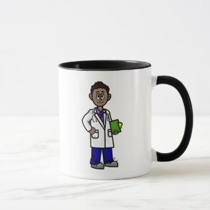 Black Homme Doctor Holding Clip Board Mug