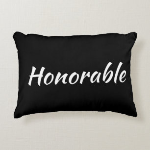 Black Honorable Affirmation Accent Kussen