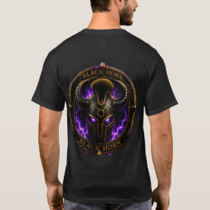 Black Horn – Dark Fantasy krijger helm paars Li T-shirt