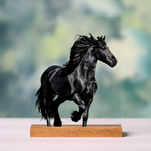 Black horse acryl bord (Neutraal)